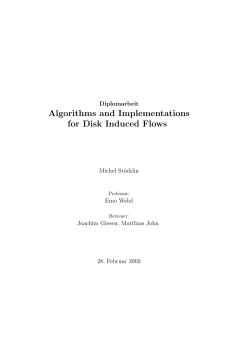Algorithms and Implementations for Disk Induced Flows