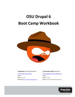 OSU Drupal 6 Boot Camp Workbook