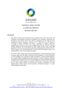 English version of Heads of State Declaration and the roadmap