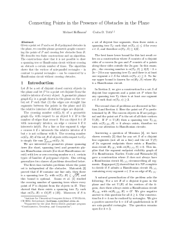 Connecting Points in the Presence of Obstacles in the Plane