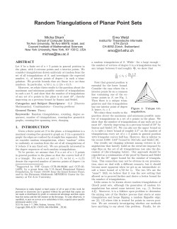 Random triangulations of planar point sets