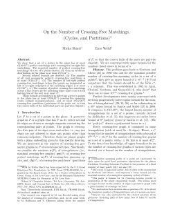 On the number of crossing-free matchings, (cycles, and partitions)