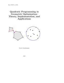 Quadratic Programming in Geometric Optimization: Theory, Implementation, and Applications