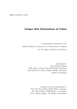 Unique Sink Orientations of Cubes