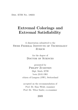 Extremal Colorings and Extremal Satisfiability