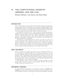 Two Computational Geometry Libraries: LEDA and CGAL