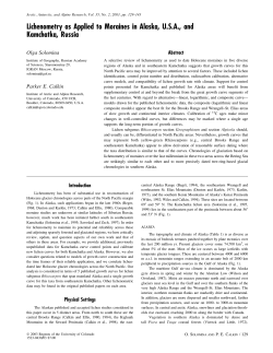 Lichens and moraines, AK