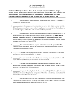 To find the WIA Checklist, click here