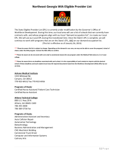 List of WIA approved programs