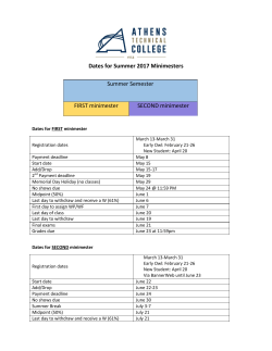 Please click here for important minimester dates