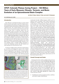 Scientific Drilling: Workshop Report (.pdf download)