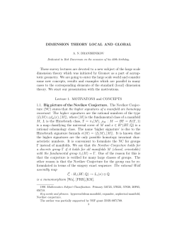 Dimension Theory Local and Global