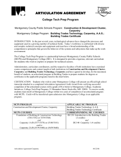 Articulation agreement