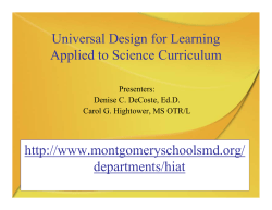 A UDL Introduction for Science (3MB pdf)