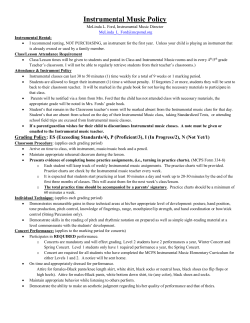 Instrumental Music Policy