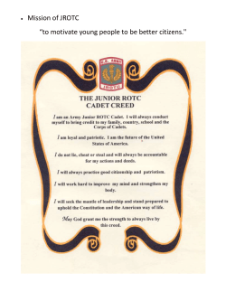 Cadet of the Year Study Guide