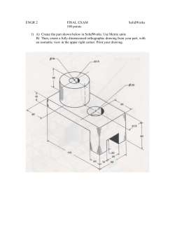 ENGR 2 FINAL EXAMSolidWorks