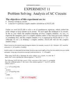 11. AC analysis using Matlab