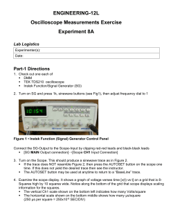 8. Electrical Measurements of 1st Order Circuit