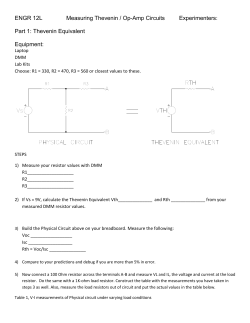 6. Electrical Measurement of Thevenin Equivalent, Op-Amp Circuits