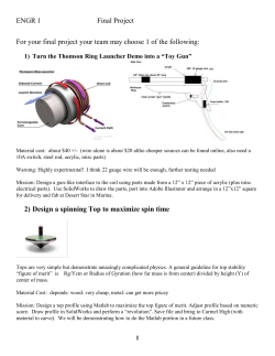 Final Project Design Specs