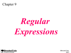 Lec9 Regular Expressions.ppt