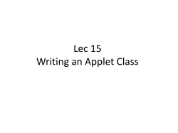 Basic applets