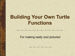 Creating Your Own Functions