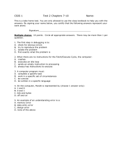 Test 2 Ch 7-10 TAKE HOME