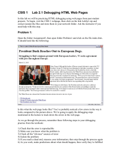 Lab 2.1 Debugging