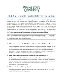 Deferred Pay Q A