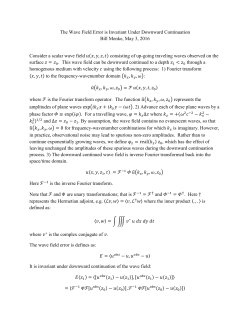 161. The Wave Field Error is Invariant Under Downward Continuation