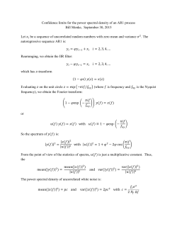 154. Confidence limits for the power spectral density of an AR1 stochastic process