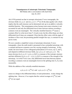 152. Nonuniquenness of anisotropic teleseismic tomography