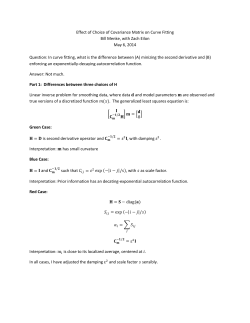 143. Effect of Choice of Covariance Matrix on Curve Fitting