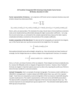 131. 2D traveltime tomography with anisotropy using analytic Fourier kernels