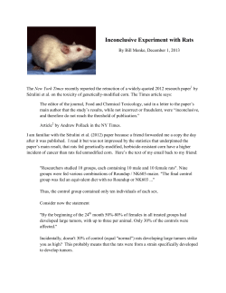 Inconclusive Experiment with Rats (2013)