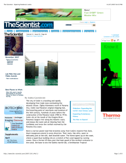 Opening Pandora's Box: Will Panama's planned widening of the famed interocean canal spell ecological trouble?