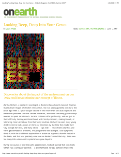 Looking deep, deep into your genes