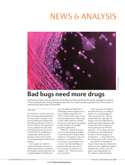 Bad bugs need more drugs