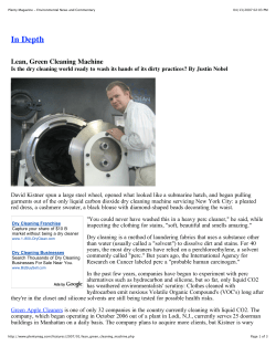 Lean green cleaning machine: