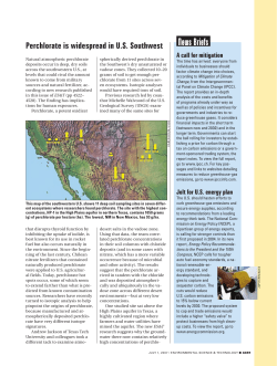 Perchlorate widespread in U.S. southwest