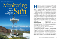 Monitoring the Sun: A global space weather enterprise