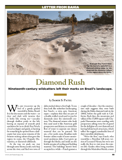 Diamond Rush: Nineteenth century wildcatters left their marks on Brazil's landscape