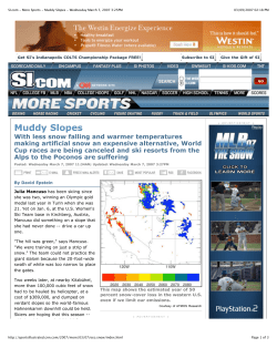 Sports & Global Warming: What if?