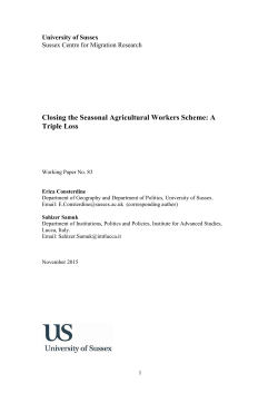 Closing the Seasonal Agricultural Workers Scheme: A Triple Loss [PDF 639.46KB] by Erica Consterdine, Sahizer Samuk