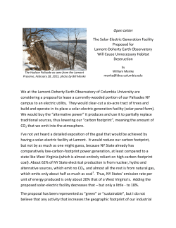 On Lamont's Solar-Electric Generation Proposal (2015)
