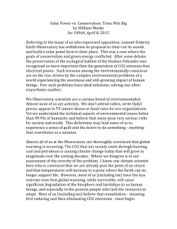 Solar Power vs. Conservation: Trees win Big (2015)