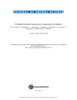 Evaluation of perennial ryegrass straw as a forage source for ruminants: 2004