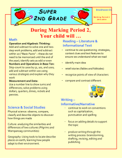 Marking Period 2 Newsletter&nbsp;
